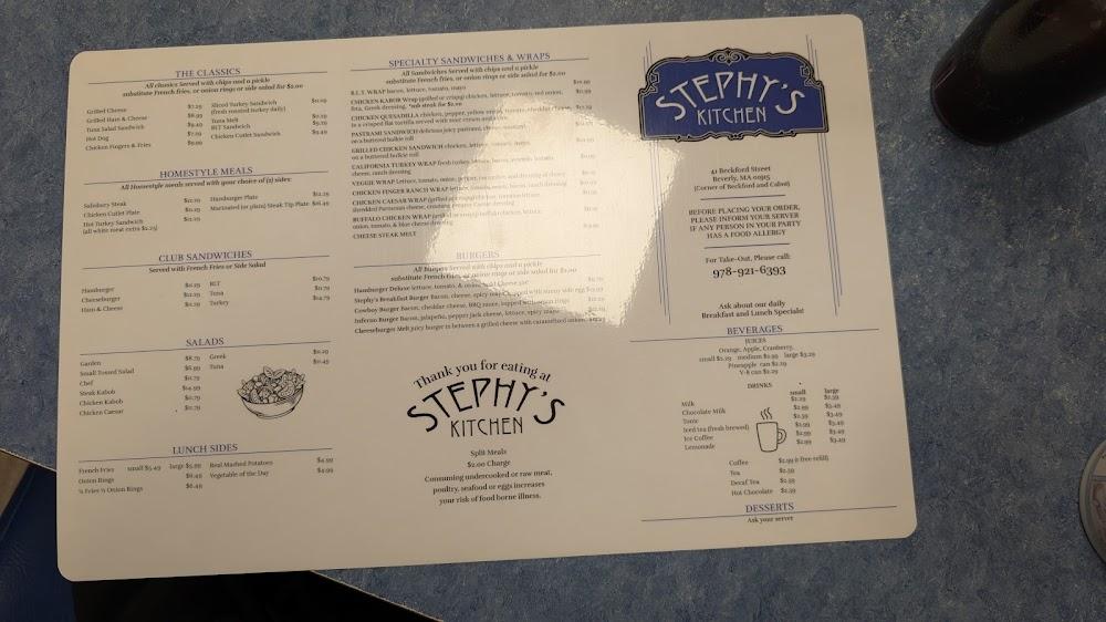 Stephy's Kitchen Menu image 1